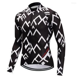 Racing Jackets 2023 Outdoor Fitness Sports Long Bike Cycling Jersey Bycicle Clothing Mens Spring And Autumn Ropa Ciclismo FU07 XS-3XL