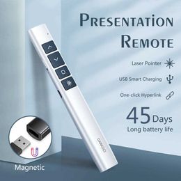 Wireless Presentation Remote USB Powerpoint Presentation PPT Flip Pen Pointer Clicker Presenter with Red Light Remote Control for Metting