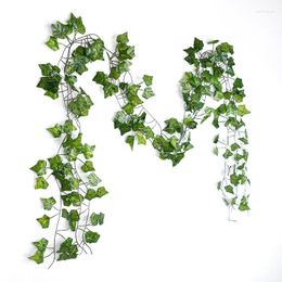 Decorative Flowers 3Pcs 2M Eucalyptus Garland Artificial Ivy Faux Wall Decor DIY Greenery Leaves Vines Plant For Wedding Arch