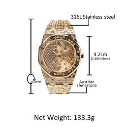 Watch Hip hop new diamond studded star men's watch personality all over the sky star large dial fashion leisure quartz watch