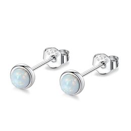 Stud Earrings ZEMIOR 925 Sterling Silver Fire Opal For Women Elegant Small 3 Colour Earing Anniversary Fine Jewellery Gift On Sale