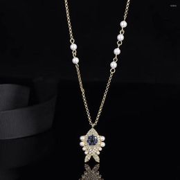 Anhänger Halsketten Damen Glück Fisch Halskette Kette mit Perle Schlüsselbein Spaß Design Persönlichkeit Trend Ins Weibliches Geschenk