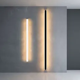 Moderne zwarte led wandlamp voor eetkamer woonkamer decoratie led lange strip wandlampen trap hoek wandlamp