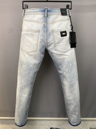 DSQ PHANTOM TURTLE Men's Jeans Classic Fashion Man Jeans Hip Hop Rock Moto Mens Casual Design Ripped Jeans Distressed Skinny Denim Biker Jeans 6969