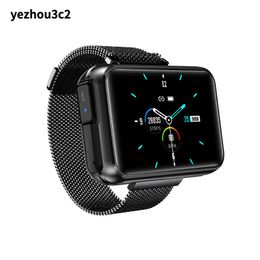 YEZHOU2 T91 newest 2 in 1 wrist Sports Smart Watch with earpod blutooth Bracelet TWS Headset with temperature Calling earphone