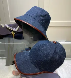 Letter Denim Fisherman Hat Sunshade Beach Western Style Internet Famous cap Female Summer Sun Hats Casual High Quality