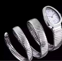 Relógios de pulso feminino data de casamento luxo cobra designer relógio quartzo movimento 316l aço fino relógios de vidro de alta resistência