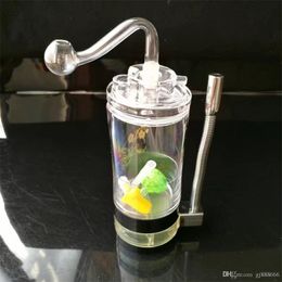 Smoking Pipes With alcohol lamp water bottle glass bongs accessories Glass Smoking Pipes Colourful