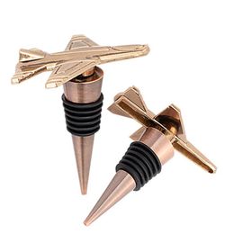 Creative Airplane Wine Stopper Space Shuttle Shaped Metal Wine Corks For Wedding Party Favor Guest Gifts