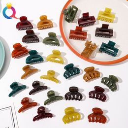 Jelly Transparent Mini Hair Claw Ribbon Cute Hair Pins Accessories for Women Trends Small Claw Clip Headdress Girl Gifts 1901