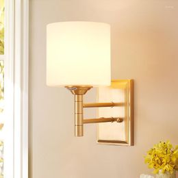 Wall Lamp American Country Lamps Mirror European Simple Living Room Bedroom Bedside Single Head LU627 ZL134