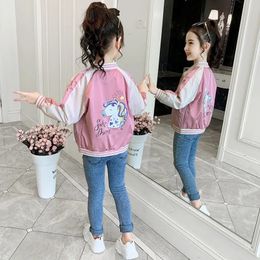 Jackets Long Sleeve Jacket for Girls Kids Cute Print Coat Fashion Spring Autumn Children Outwear Arrival Casual Clothing 230313