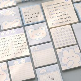 Yisuremia 80 Sheets Kawaii Bear N Times Sticky Note Memo Pads Cute Decorative Notepad Escolar Papelaria School Stationery