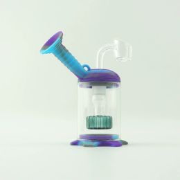 New arrival Removable Silicone Water Bong With quartz banger Glass Bongs Dab Rigs Smoking Accessories Shisha