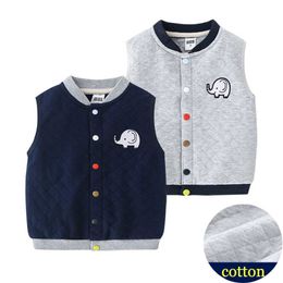 Waistcoat Children s Vest Kids Thicken Baby Boys Cartoon Outerwear Fall Winter Girls Cotton Sleeveless Jackets Korean Style 230313