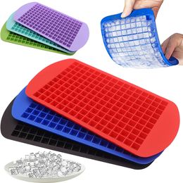 Silicone Ice Cube Tray 160 Grids Square Summer DIY Fruit Ice Shape Maker Creative Small Kitchen Bar Cold Drink Gadgets Ice Cube Mould