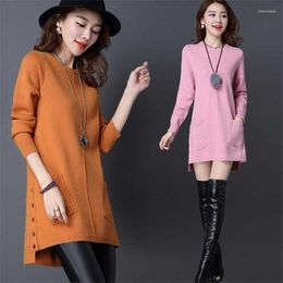 Women's Sweaters Woman Pullover Large Women's Clothing Thick Sweater Loose Spring Autumn Long Low Femme Chandails