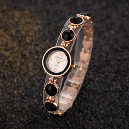 Wristwatches Women Small Watches Luxury Rhinestone Wrist Watch Heart Shape Watchband Silver Rose Gold Top Brand Bracelet Reloj MujerWristwat