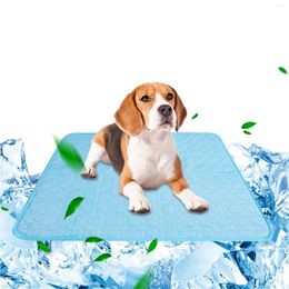 Cat Beds Dogs Summer Cooling Mat Pet Large Size Ice Silk Cool Bed Breathable Blanket Cushion Puppy Indoor Sofa Floor #G2