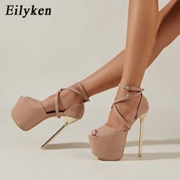Sexy Ladies Open Toe Platform Women Sandals Pumps Thin Heels For Summer Wedding Party Dress Brand Sexy Pole Dance Shoes 230306