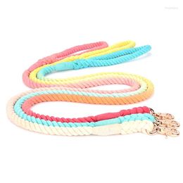 Dog Collars Style Pet Collar Traction Cotton Rope Hand-knitted Single Head Leash Harness Accessories Supplies