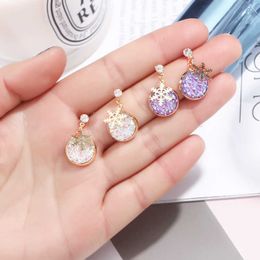 Dangle Chandelier Pin Earrings Korean Tide Ins Earrings Super Fairy Snowflake Decoration Fashion Temperament 2021 Earrings Female Online Celebrity G230313