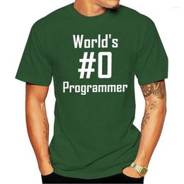 Men's T Shirts Fashion One Yona Men World's Programmer Vintage Short Sleeve Code Coding Funny Programming Crew Neck Clothing O-neck