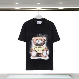 2023 New Men's Designer T Shirts Top Quality Clothing male Casual Cartoon bear print tshirt Summer hip Hop Short Sleeve female Casual T-Shirt