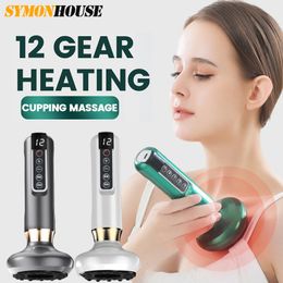 Full Body Massager Electric Vacuum Cupping Massager Suction Cup GuaSha Anti Cellulite Beauty Health Scraping Infrared Heat Slimming Massage Therapy 230313