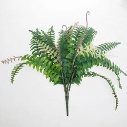 Decorative Flowers Artificial Flower Leaf Plant Fake Lifelike Silk Persian Grass Simulation Fern Home Shop Decor