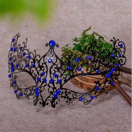 Partymasken: Venedig-Eisenmaske mit Diamanteinlage, hochwertige hohle Metallmaske, Party-Phoenix-Eisenmaske, Diamantmaske, Venedig-Diamanteinlage 230313