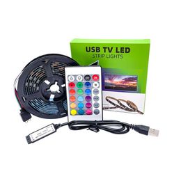 Bluetooth LED Strip Lights 16.4ft 24 Keys Remote Controlle Color Changing 5050 RGB 150 LEDs Light Strips DIY Kit Home Bedroom Kitchen Decoration usastar