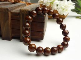 Strand Natural Genuine Yellow Brown Pietersite Stretch Bracelets 10mm Crystal Round Bead Power Bracelet