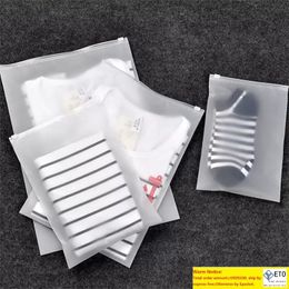 Storage Travelling Bag Frosted Thick Plastic Reclosable Zipper Poly Organizer Packaging For Clothes