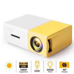 Projectors AAO YG300 LED Mini Projector USB 3D Pico Projector Audio YG310 Home Media Player Video YG300 Dropshipping R230306