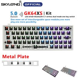 GK64 GK64XS GK64X 64 Keys Hot Swappable Mechanical Keyboard Custom DIY Kit Split Spacebar RGB Backlit IP6X Win/Mac SK64