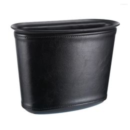 Interior Accessories Car Trash Cans With Leather Hanging Door Shelves Storage Bin High Quality