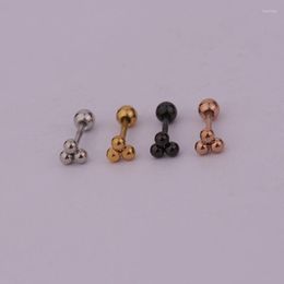 Stud Earrings 1 PCS Simple Stainless Steel Geometric Earring For Women Trendy Gold Color Black Triangle Ear Cartilage Cuff Jewelry