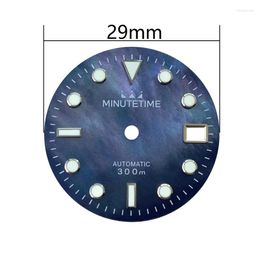 Watch Repair Kits Dial For NH35 NH36 4R35 4R36 Movement Montre Cadran Green Lume ZifferblaPearl Shell Esfera Del Reloj Parts Accessories