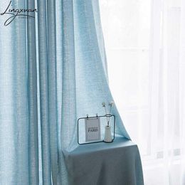 Curtain Quality Luxurious Sheer Curtains For Bedroom Thick Voile Window Gauze Tulle Solid Colour Drapes