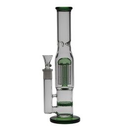 10 Inch Tall Glass Bong Hookahs with 6-Trees and Honeycomb Percolate Mini Dab Rig smoking pipes joint 14.4mm Saml PG3021