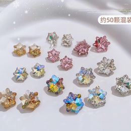 Nail Art Decorations Snowflake Diamond Jewellery Ponit Bottom Mixed Charms Press On Nails Parts DIY Gems Stones Accessories 2023