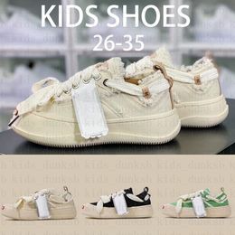 Kids Shoes Smilerepublic Canvas Casual Sneakers Trainer Children shoes Boys Girls Black Green White designer size 26-35 b4Te#