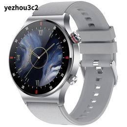 YEZHOU2 luxury Bluetooth Calling Qw33 Smart Watch with Business Stainless Steel Strap fitness Sleep Tracker Waterproof function for men