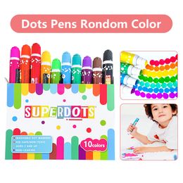 Drawing Painting Supplies 10Pcs Set Colour SUPER DOTS Doodle Graffiti Pen for Toddlers Water Art Writing Magic s 230313