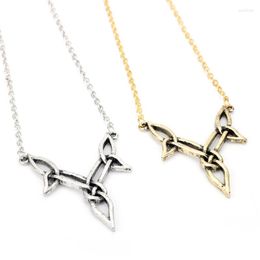 Chains MQCHUN Viking Necklaces Celtics Knot Cross Pendant Amulet Necklace Jewellery For Handmade Gift Women Men -30