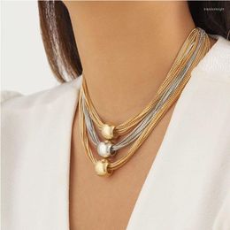 Choker Necklace One Row Multi Rows Women Girls Gold Silver Plating Fashion Jewellery Accessories Party Gift 2023 Style HN177
