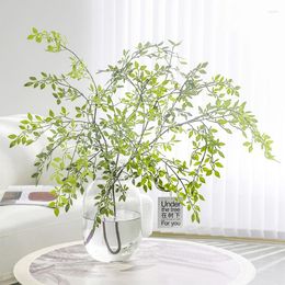 Decorative Flowers Artificial Plant Leaves Bunches 43in Nandina Faux Greenery Branches Silk Plants For Vases Floral Arrangement Wedding