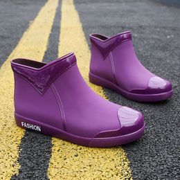 Buty deszczowe jesień damskie buty deszczowe gumowe buty kobiety wodoodporne buty do kostki buty deszczowe wiosna jesienna żeńska but buta but 230314