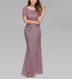 Party Dresses Size Elegant Saudi Arabia Ever Pretty Mermaid Sequined Lace Appliques Mermaid Long Dress Party Gown 230314